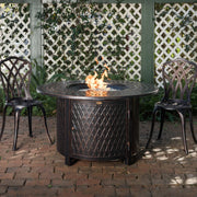 Well Traveled Living Verona Aluminum Round Propane Fire Pit | GW STORE