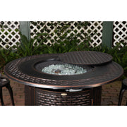 Well Traveled Living Bellante Woven Aluminum Propane Fire Pit | GW STORE