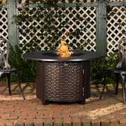 Well Traveled Living Florence Woven Aluminum Propane Fire Pit | GW STORE