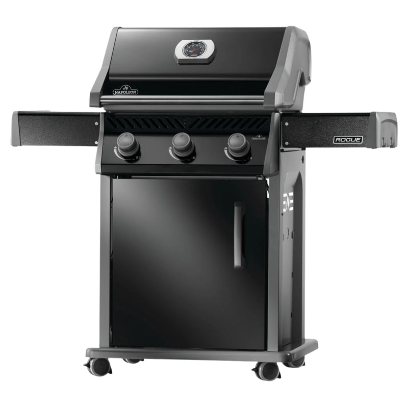 Napoleon Rogue 425 Natural Gas Grill with Stainless Steel Grids and Folding Shelves