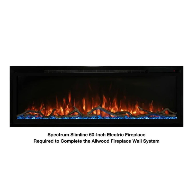 Modern Flames Coastal Sand Allwood Fireplace Wall System