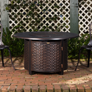 Well Traveled Living Florence Woven Aluminum Propane Fire Pit | GW STORE