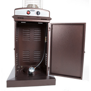 Well Traveled Living Hammered Bronze Finish Square Flame Propane Patio Heater | GW STORE