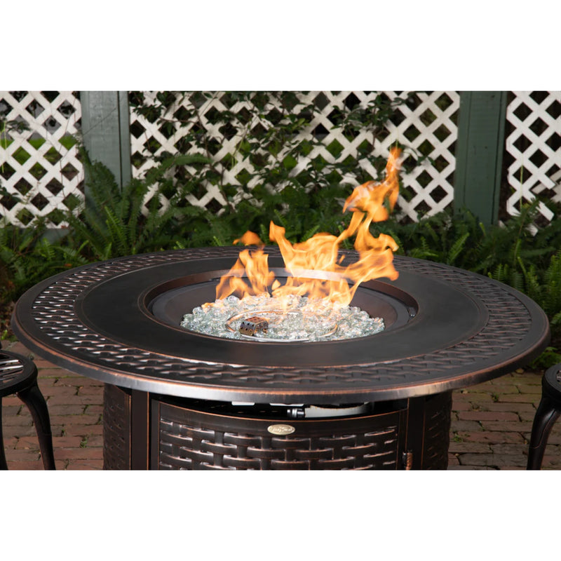 Well Traveled Living Bellante Woven Aluminum Propane Fire Pit | GW STORE