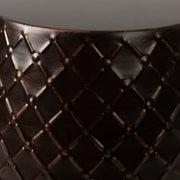 Well Traveled Living Bronze Finish Braga Metal Stool-Table-Container | GW STORE