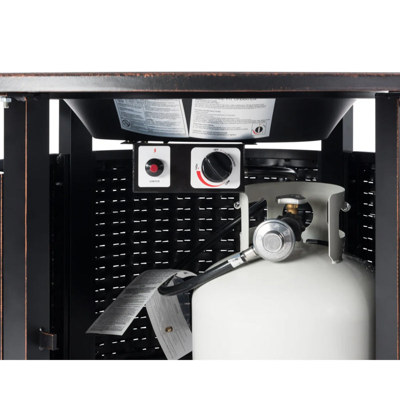 Well Traveled Living Bellante Woven Aluminum Propane Fire Pit | GW STORE