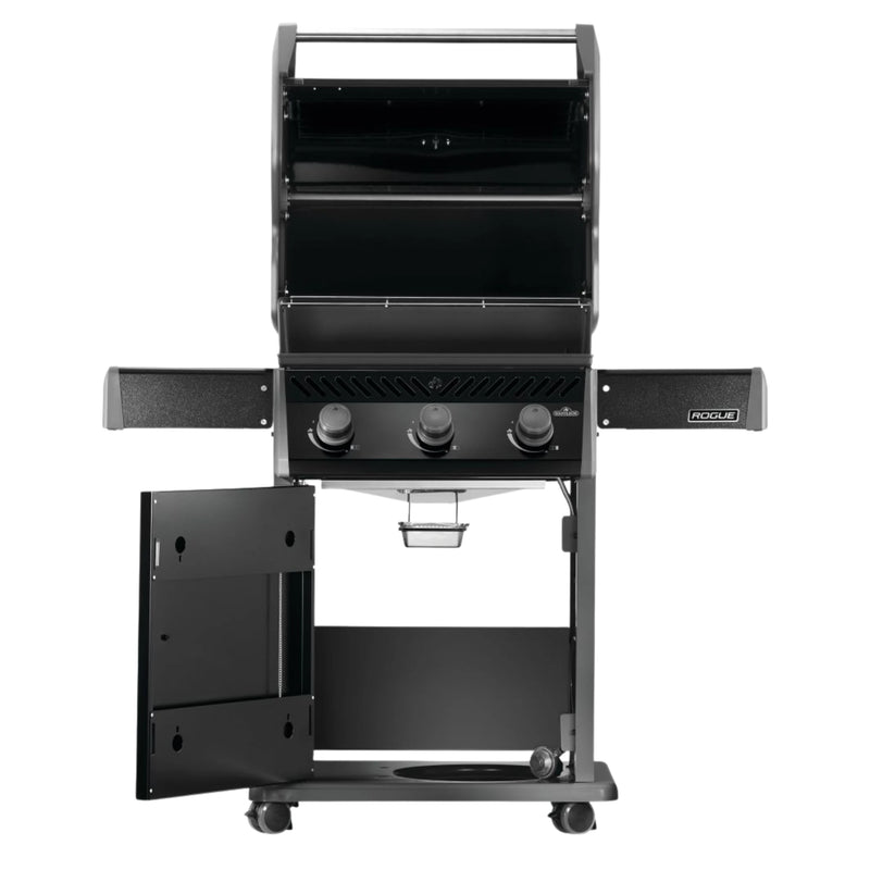 Napoleon Rogue 425 Natural Gas Grill with Stainless Steel Grids and Folding Shelves