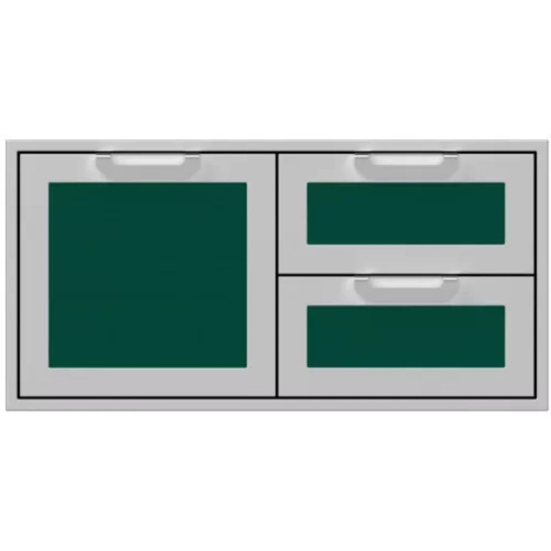 Hestan 42" Double Drawer & Storage Door Combo Recessed Marquise Acc | GW STORE