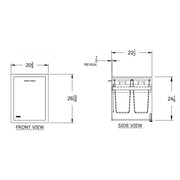 Bull 56950 30-Inch Stainless Steel Double Trash/Recycle Drawer W/ Reveal | Buy at GW STORE