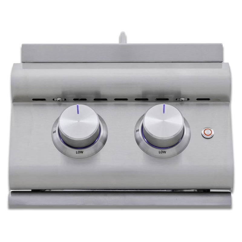 Blaze Premium LTE+ Gas Stainless Steel Double Side Burner w/ Lid