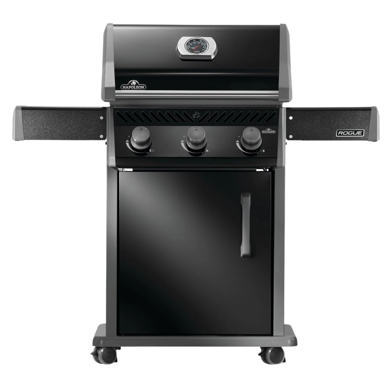 Napoleon Rogue 425 Natural Gas Grill with Stainless Steel Grids and Folding Shelves
