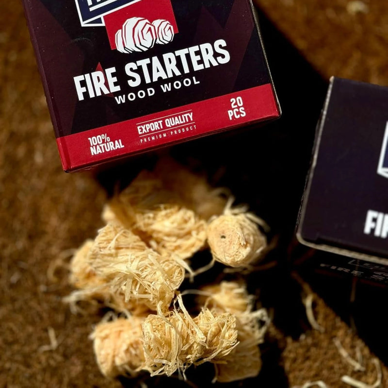 Fire Family Wood Wool Fire Starters, 20pcs | GW STORE