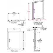 Bull 89998 XL Stainless Steel Vertical Access Door w/ Reveal | Buy at GW STORE