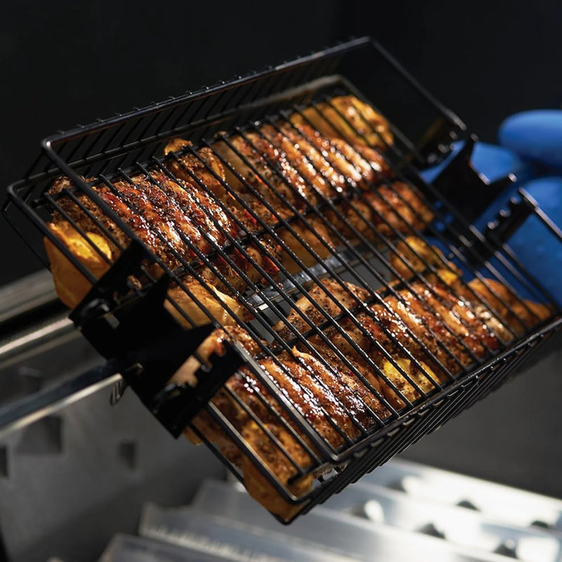 GrillPro Non-Stick Flat Spit Rotisserie Grill Basket | GW STORE
