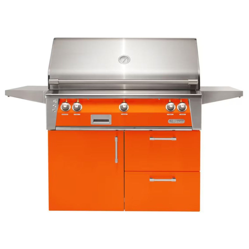 Alfresco Deluxe 42-Inch Stainless Steel Freestanding Gas Grill w/ Rotisserie & Sear Zone