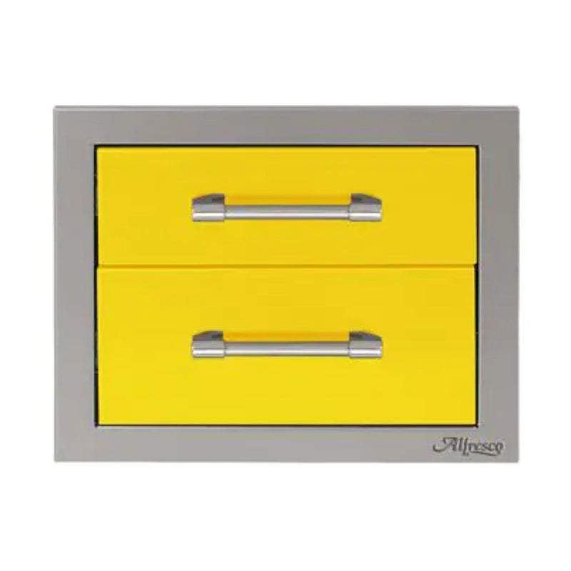 Alfresco 17-Inch Stainless Steel Soft-Close Double Drawer