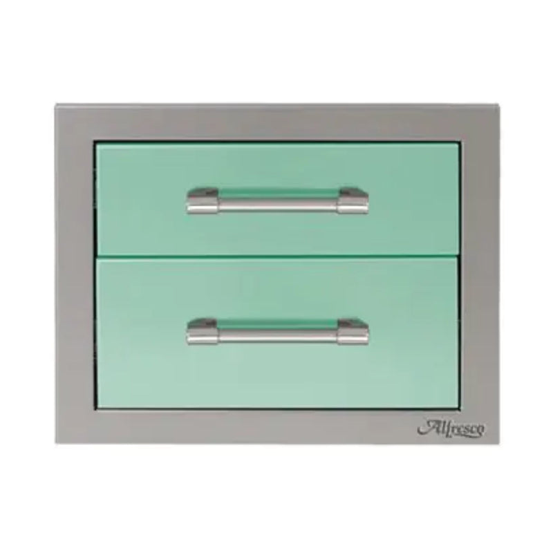 Alfresco 17-Inch Stainless Steel Soft-Close Double Drawer
