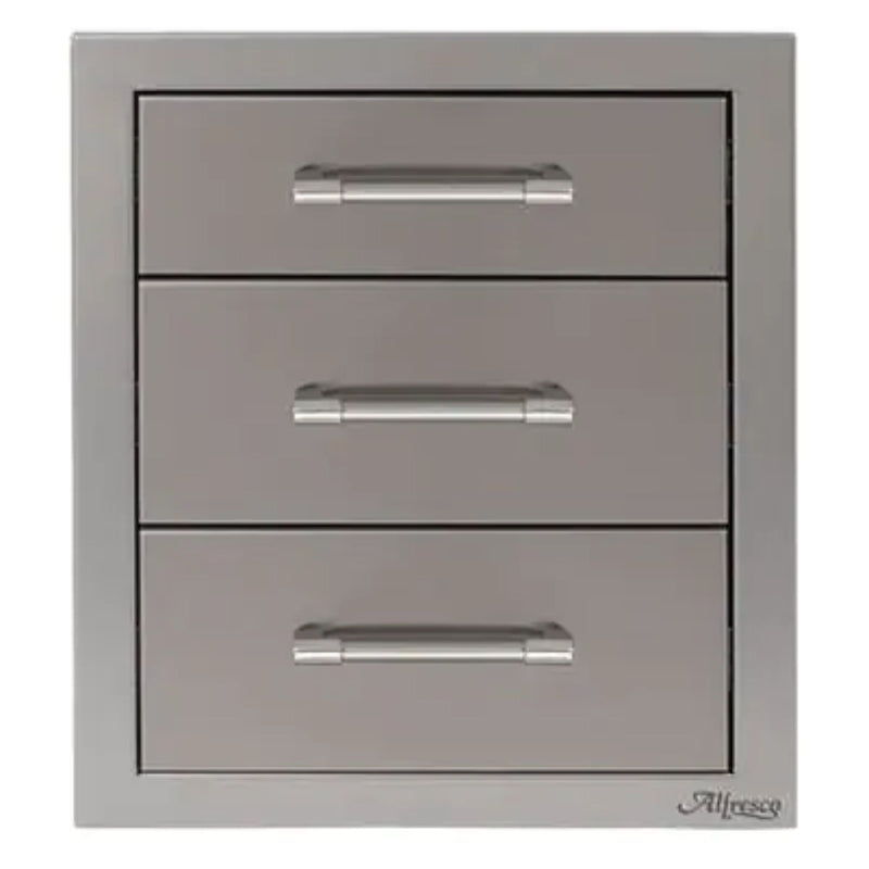 Alfresco 17-Inch Stainless Steel Soft-Close Triple Drawer