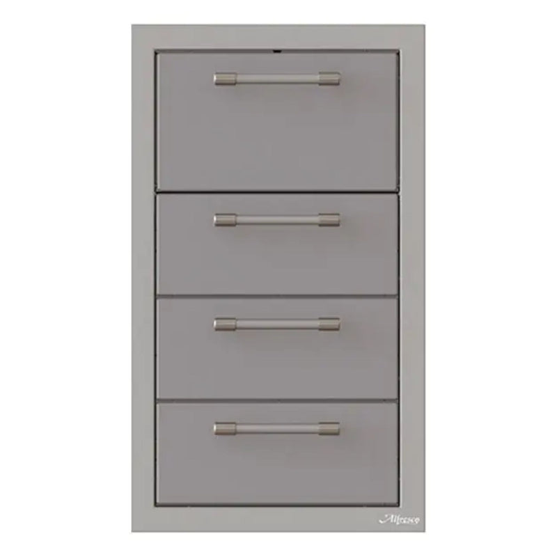 Alfresco 17-Inch Stainless Steel Triple Drawer & Paper Towel Holder Combo