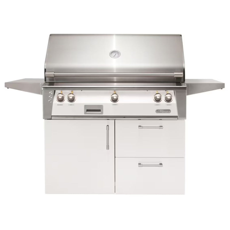 Alfresco Deluxe 42-Inch Stainless Steel Freestanding Gas Grill w/ Rotisserie & Sear Zone