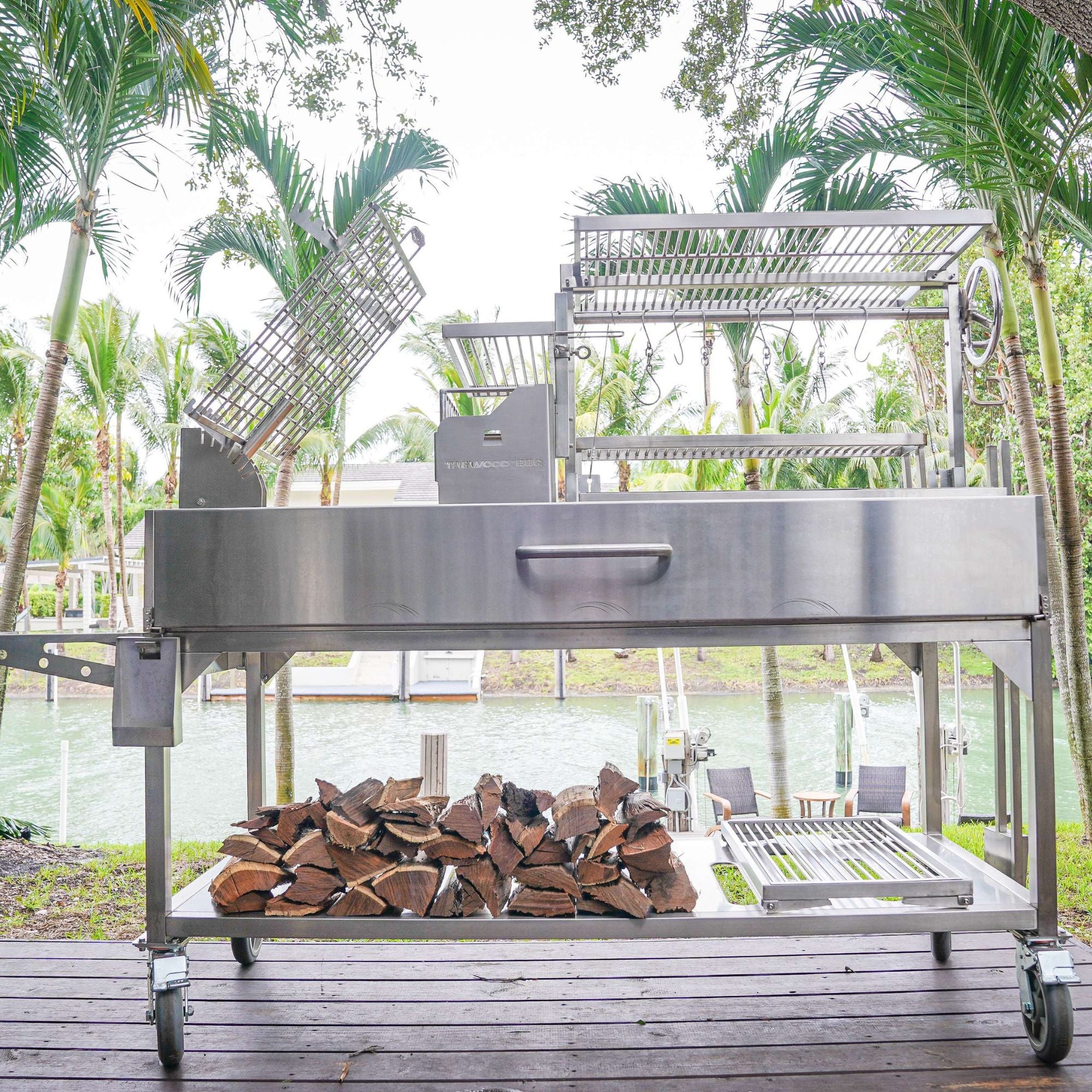 Tagwood BBQ26SS Argentine Wood Fire & Charcoal Freestanding Grill | GW STORE