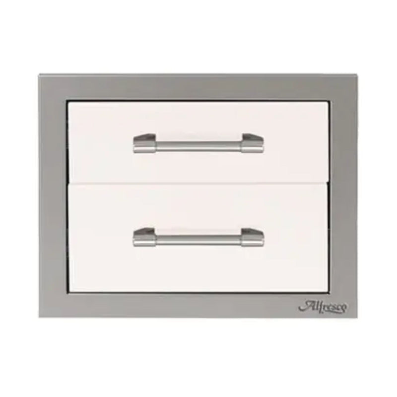 Alfresco 17-Inch Stainless Steel Soft-Close Double Drawer
