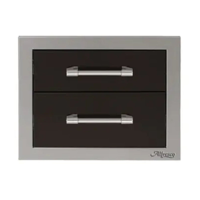 Alfresco 17-Inch Stainless Steel Soft-Close Double Drawer
