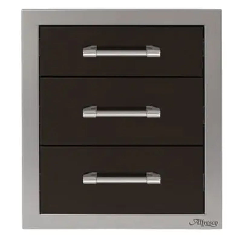 Alfresco 17-Inch Stainless Steel Soft-Close Triple Drawer