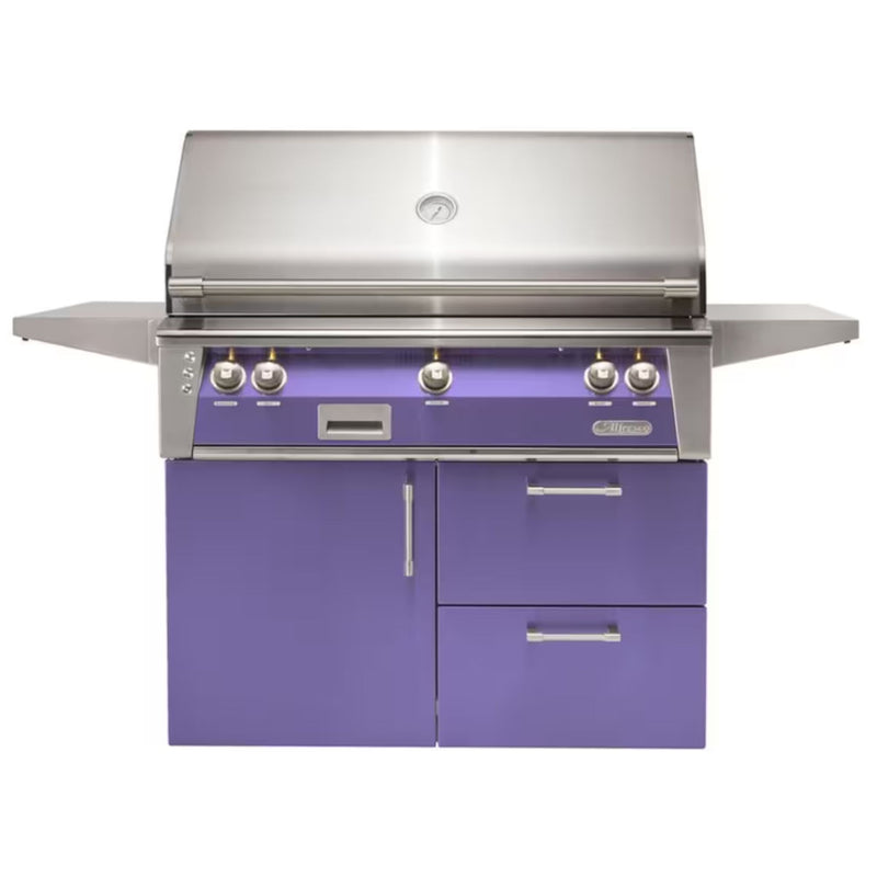 Alfresco Deluxe 42-Inch Stainless Steel Freestanding Gas Grill w/ Rotisserie & Sear Zone