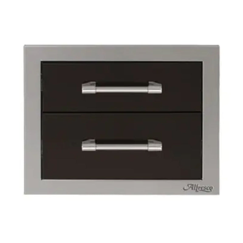 Alfresco 17-Inch Stainless Steel Soft-Close Double Drawer