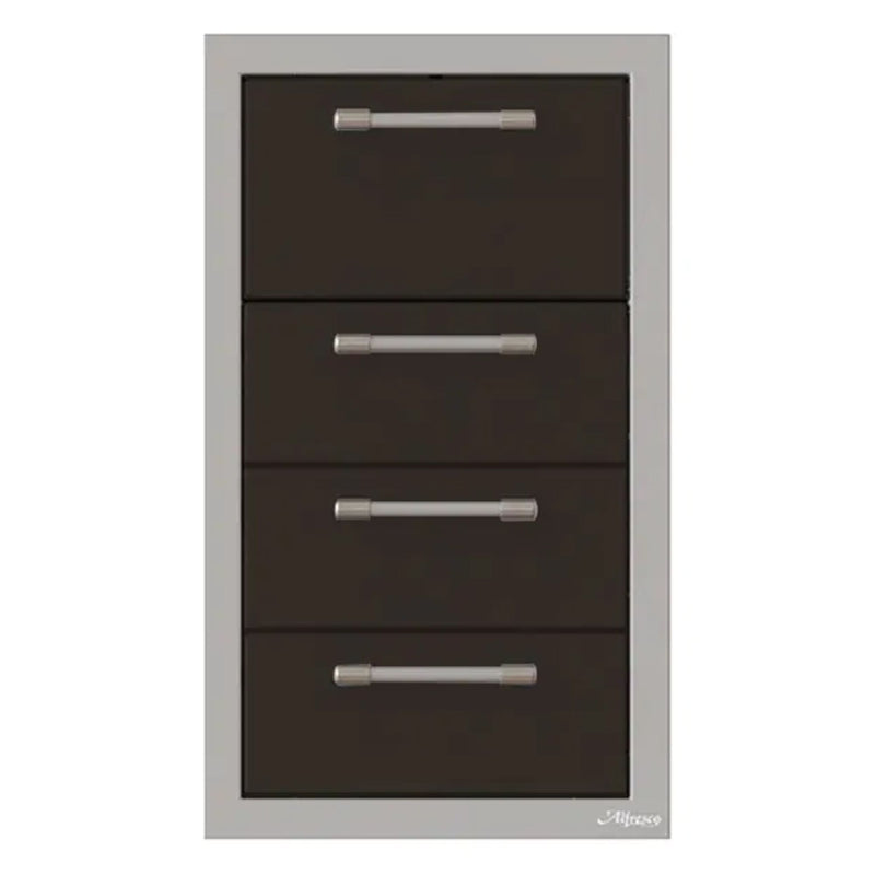 Alfresco 17-Inch Stainless Steel Triple Drawer & Paper Towel Holder Combo