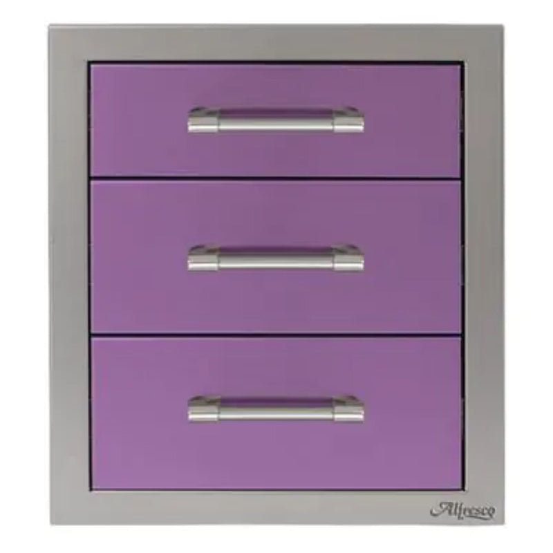 Alfresco 17-Inch Stainless Steel Soft-Close Triple Drawer