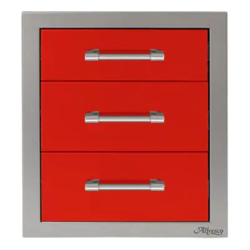 Alfresco 17-Inch Stainless Steel Soft-Close Triple Drawer