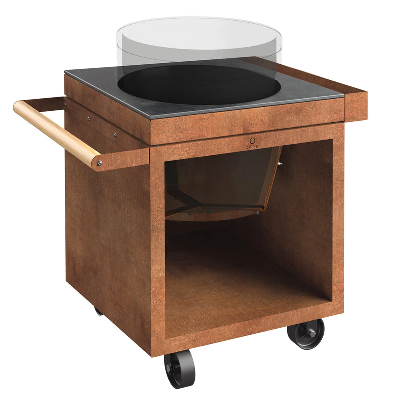 Bastard VX Large Solo, OFYR Corten 75 PRO & Ceramic Dark Kamado Table (Discontinued / New In Box) | GW STORE