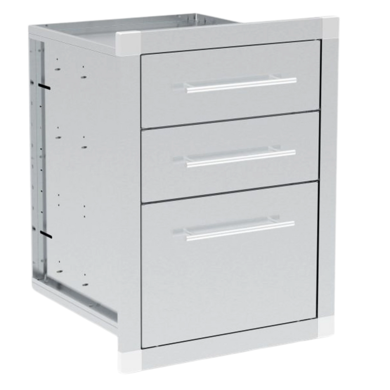 Broil King Stainless Steel Enclosed Triple Drawer Assembly | GW STORE