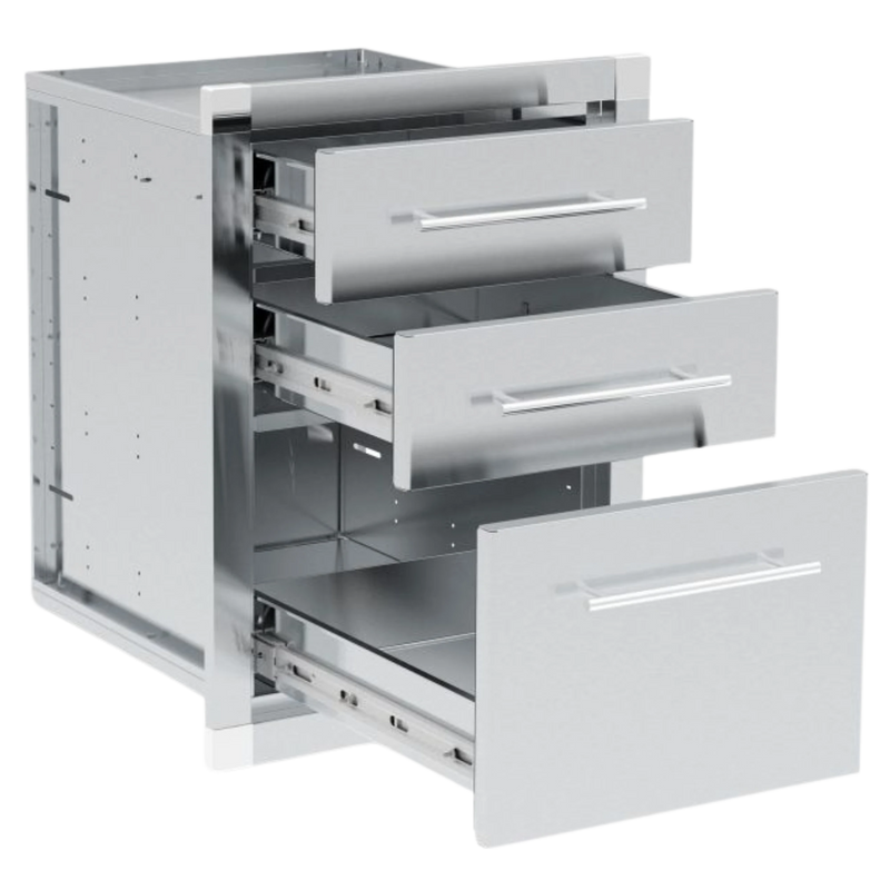 Broil King Stainless Steel Enclosed Triple Drawer Assembly | GW STORE