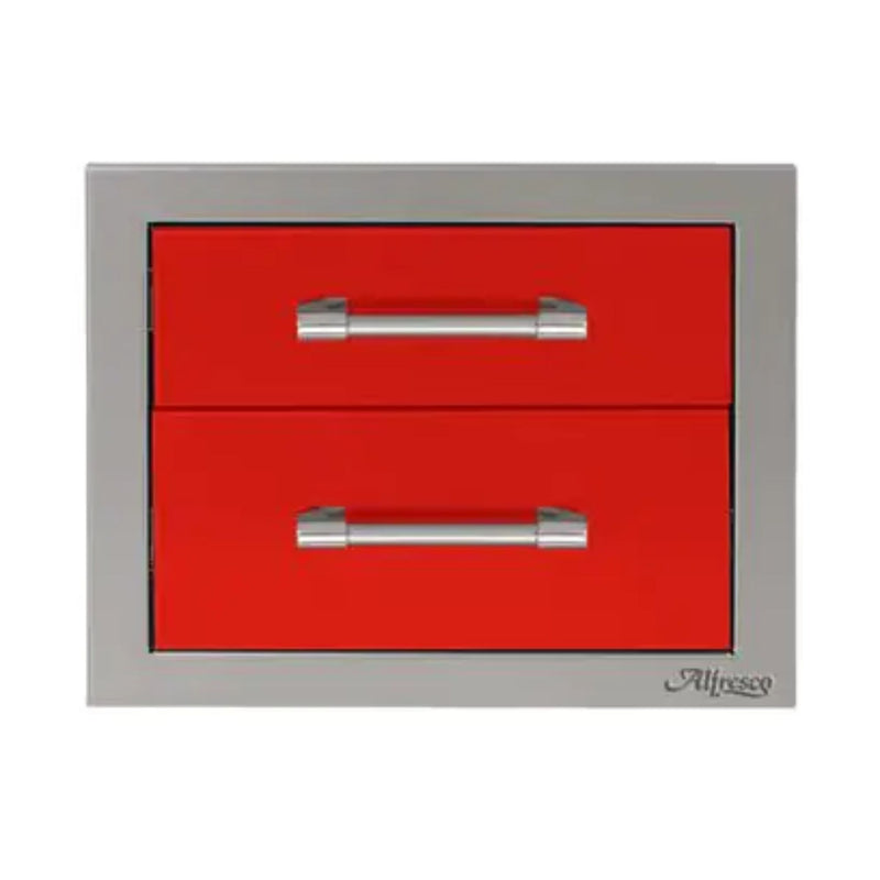 Alfresco 17-Inch Stainless Steel Soft-Close Double Drawer