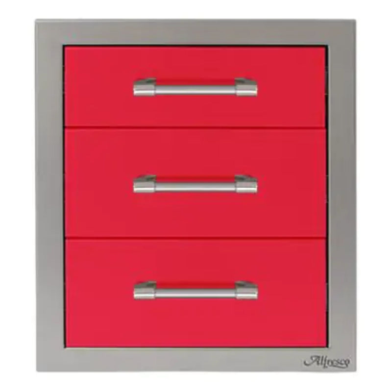 Alfresco 17-Inch Stainless Steel Soft-Close Triple Drawer