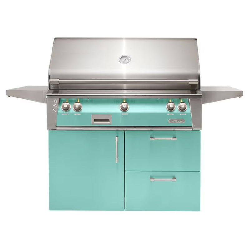 Alfresco Deluxe 42-Inch Stainless Steel Freestanding Gas Grill w/ Rotisserie & Sear Zone