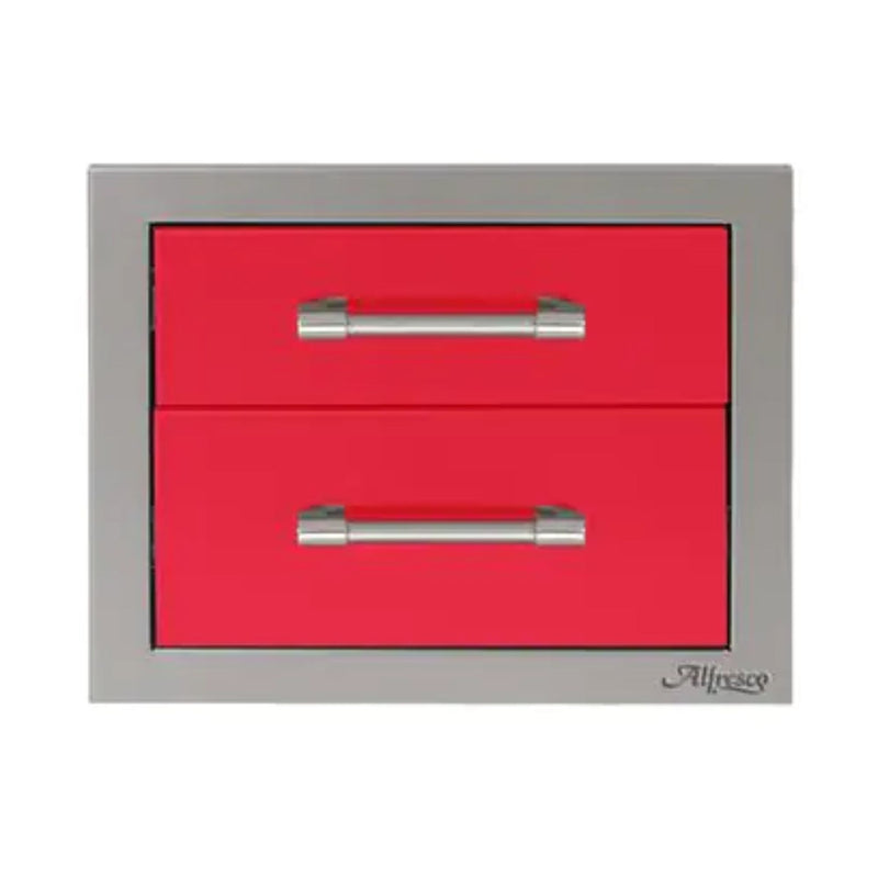 Alfresco 17-Inch Stainless Steel Soft-Close Double Drawer