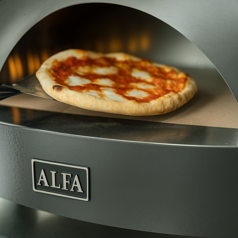Alfa Moderno Anthracite Grey 3 Pizze Freestanding Gas Pizza Oven | GW STORE