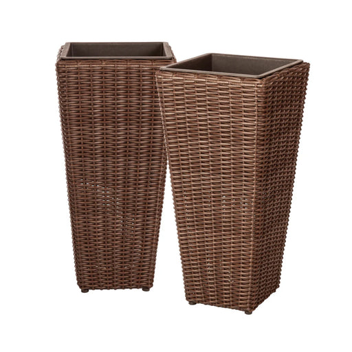 Well Traveled Living Alto 2-Piece Wicker Planter Set | GW STORE