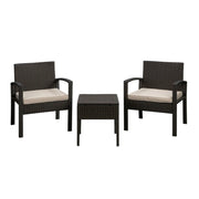 Well Traveled Living Bern Balcony Chat Set in Mocha Wicker | GW STORE