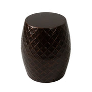 Well Traveled Living Bronze Finish Braga Metal Stool-Table-Container | GW STORE