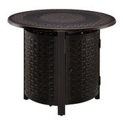 Well Traveled Living Hendricks Aluminum 34" Round Propane Fire Pit | GW STORE