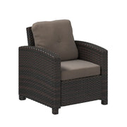 Well Traveled Living Miles Club Chair in Mocha Wicker | GW STORE