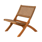 Well Traveled Living Sava Folding Chair in Tan Wicker | GW STORE