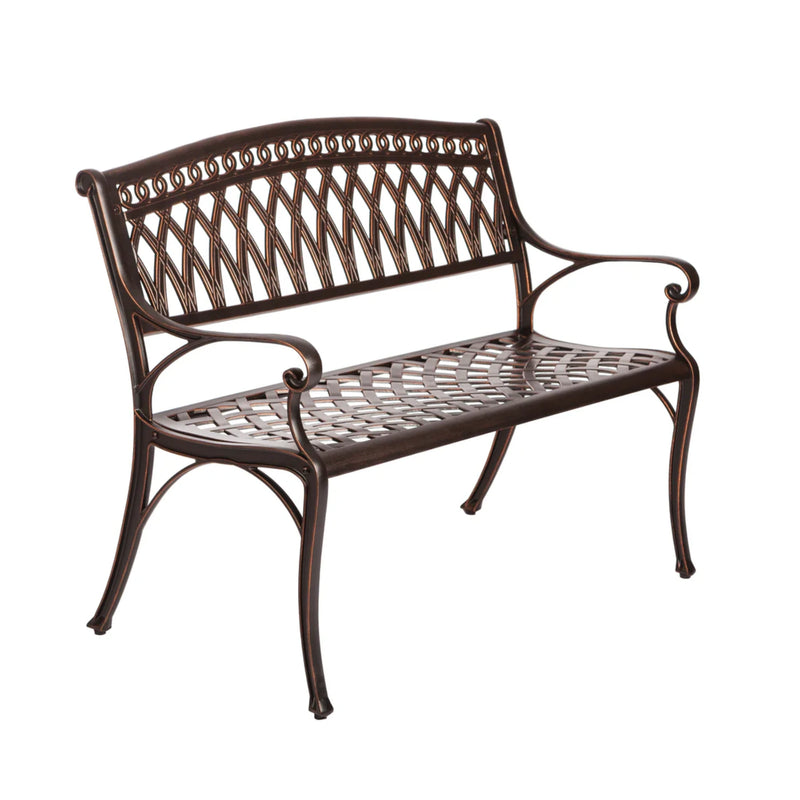 Well Traveled Living Simone Cast Aluminum Bench | GW STORE