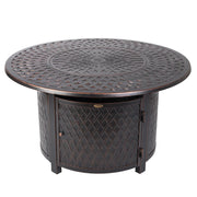 Well Traveled Living Verona Aluminum Round Propane Fire Pit | GW STORE