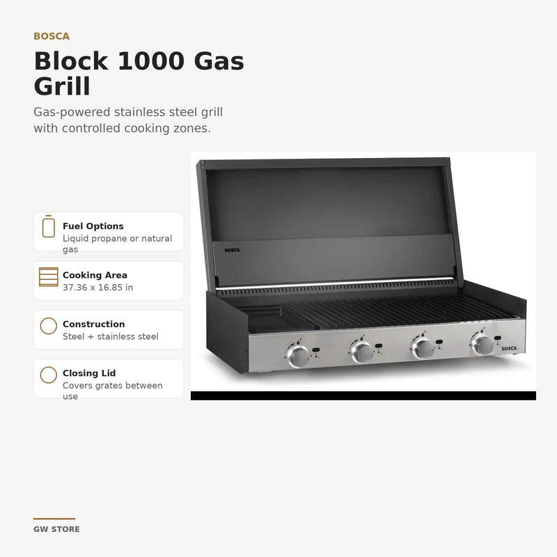 Bosca Block 1000 Built-In Gas Grill | GW STORE